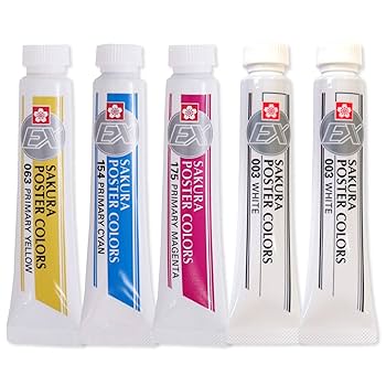 ブルマァク　ポスターカラー　セット売り Amazon | ターナー色彩 水彩絵具 ポスターカラー 13色プライム